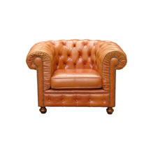 Chesterfield Fauteuil cognac